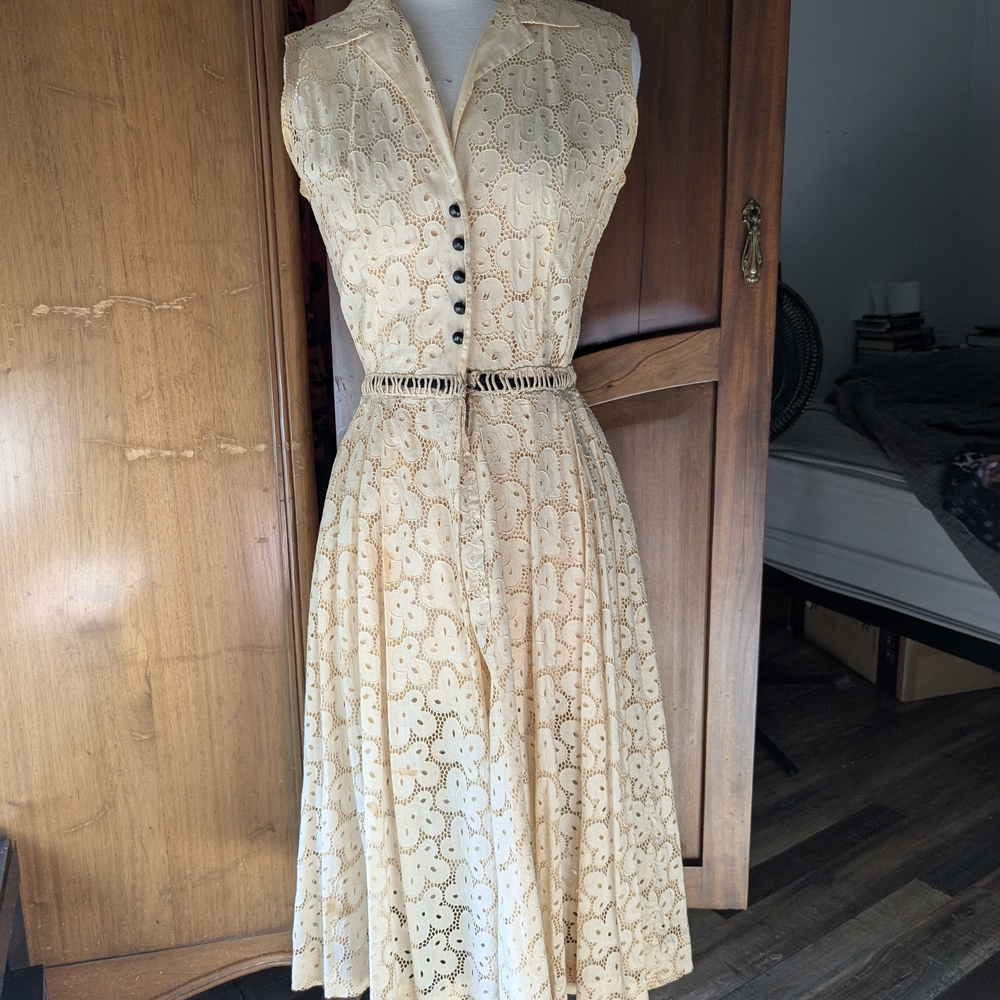 True Vintage Cream Sundress